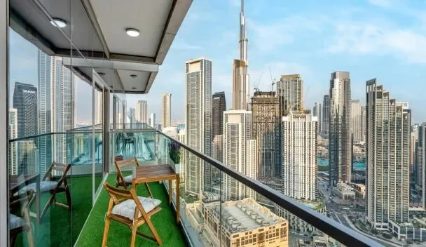 Burj Khalifa View Infinity Pool Burj Khalifa View 2BHK - Hotel with Bathtub in Dubai